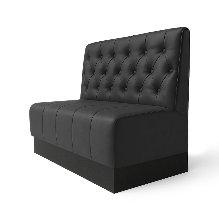 Fischer | Gastrobank S | Gastrobank | L:A 60 x 100 cm | Nero | Chesterfield | Pelle
