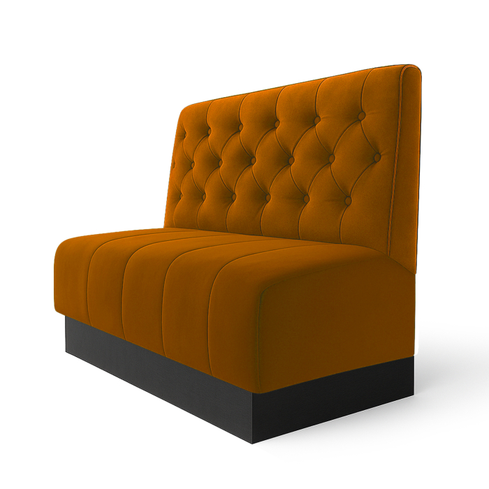 Visser | Gastrobank S | Gastrobank | B:H 60 x 120 cm | Oranje | Chesterfield | fluweel