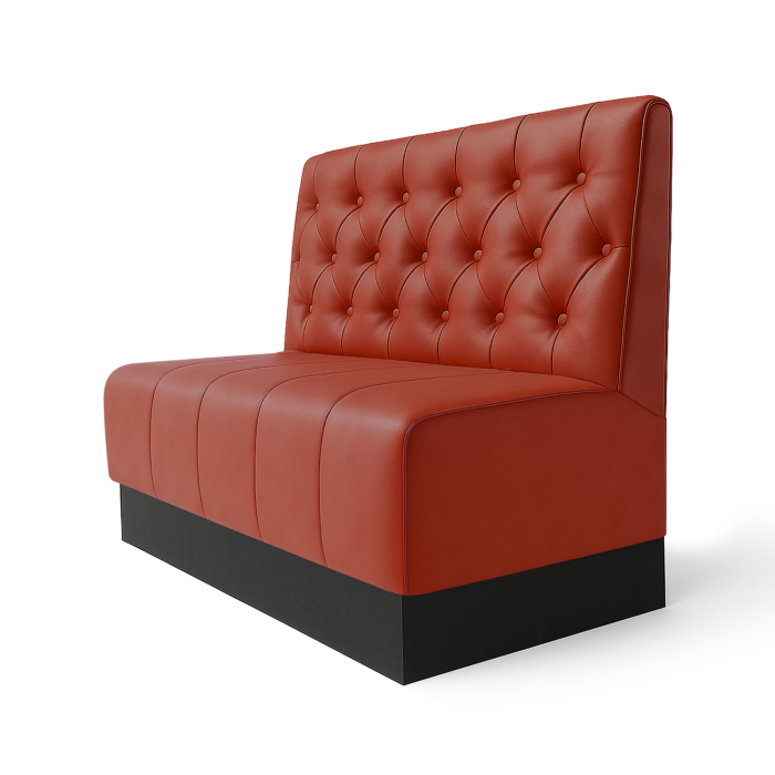 Fischer | Gastrobank S | Gastrobank | B:H 60 x 120 cm | Rot | Chesterfield | Leder