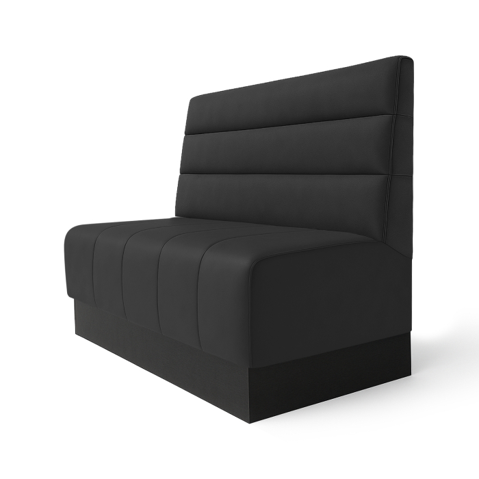 Fischer | Gastrobank S | Gastrobank | W:H 60 x 120 cm | Black | Horizontally Striped | Leather
