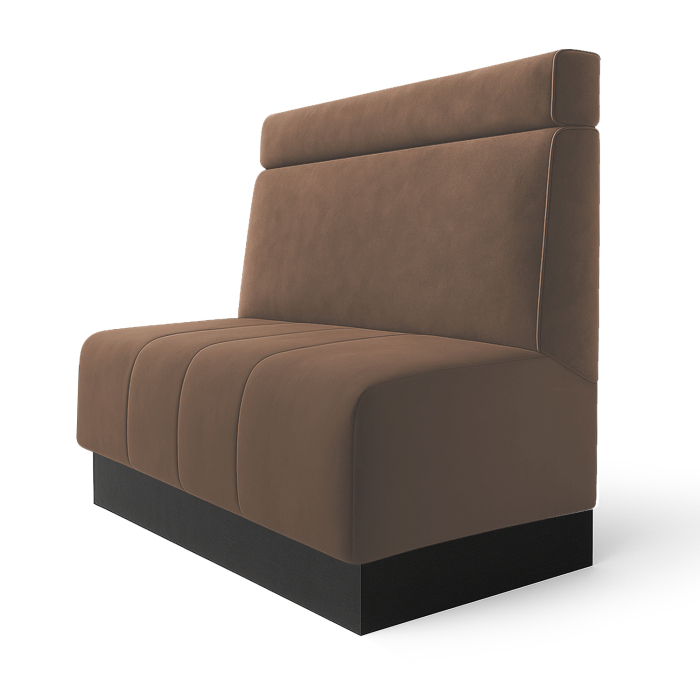 Fischer | Gastrobank S | Gastrobank | B:H 60 x 120 cm | Taupe | Kopfteil | Samt