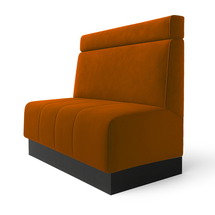 Fischer | Gastrobank S | Gastrobank | An:Al 60 x 120 cm | Naranja | Cabecero | Terciopelo