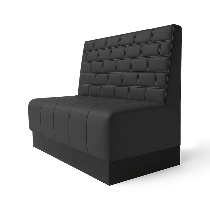 Fischer | Gastrobank S | Gastrobank | W:H 60 x 90 cm | Black | Stone | Leather