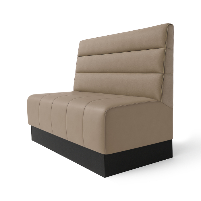 Fischer | Gastrobank S | Gastrobank | B:H 60 x 90 cm | Taupe | Horisontellt randig | Läder