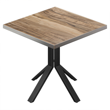 BE | Bistrobord | 70 x 70 x 74,5 cm | Firkantet | Sheesham / Sort