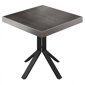 BE | Bistrobord | 80x80x77cm | Firkantet | Wenge / Svart
