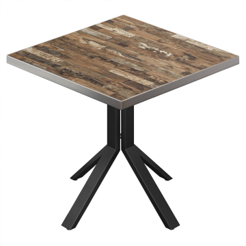 BE | Stolik Bistro | 80 x 80 x 74,5 cm | Kwadrat | Vintage Old / Czarny