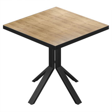 BE | Tavolo da bistrot | 60 x 60 x 74,5 cm | Quadrato | Rovere / Nero