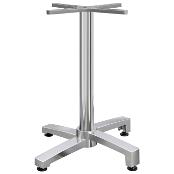 BENICIO | Base tavoli alti | Alu | 4 piedi: Ø 69 cm | Colonna 6 x 109 cm | Peso aggiuntivo
