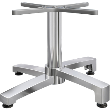 BENICIO | Bistro Lounge Tischgestell | 4 Fuß | Fuß: Ø 69 cm | Säule: 6 x 40 cm | Alu