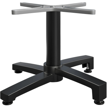 BENICIO | Bistro Lounge Tischgestell | 4 Fuß | Fuß: Ø 69 cm | Säule: 6 x 40 cm | Schwarz
