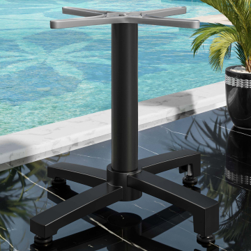 BENICIO | Bistro table frame | 4 legs | Base: Ø 69 cm | Column: 6 x 76 cm | Black