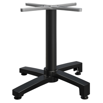 BENICIO | Bistro Tischgestell | 4 Fuß | Fuß: Ø 69 cm |    Säule 7,6 x  78 cm | Schwarz