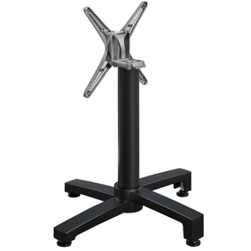 BENICIO | Struttura per tavolo da bistrot | 4 gambe | Base: Ø 69 cm | Colonna: 6 x 76 cm | Nero / Pieghevole