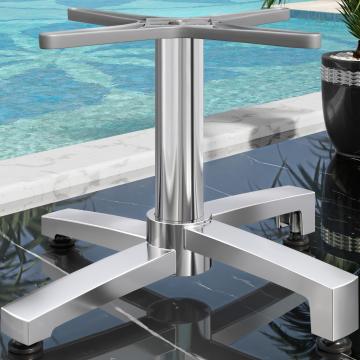 BENICIO | Horeca Lounge Tafel Onderstel | 4 Voet | Voet: Ø 69 cm | Kolom: 6 x 40 cm | Alu