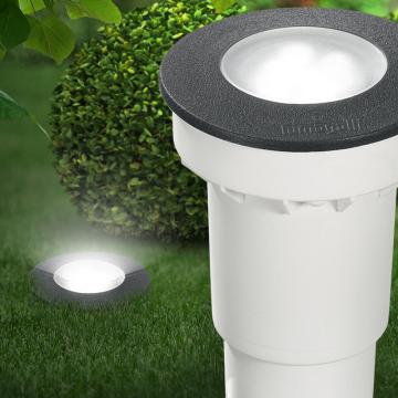 BENNY Spot encastré de sol LED extérieur 9cm noir 4,5W GU10 3000K 300lm blanc chaud IP67