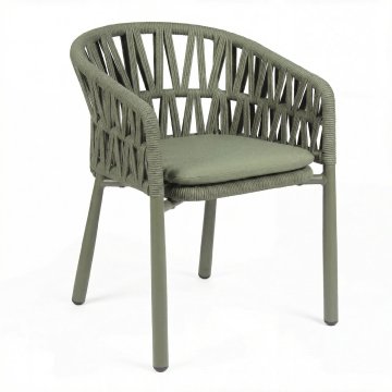 Betty | Chaise de terrasse Bistro | + Coussin | Vert