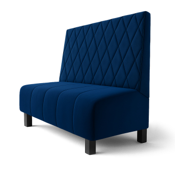 Fischer F | Gastrobank | B:H 120 x 100 cm | Blå | Diamant | Samt