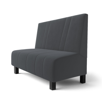 Fischer F | Gastrobank | B:H 120 x 100 cm | Grå | Skrå Stribet | Samt