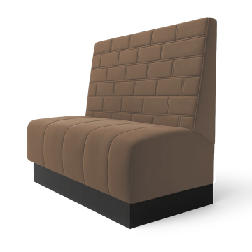 Fischer S | Gastrobank | B:H 120 x 120 cm | Taupe | Stein | Samt