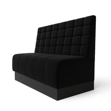 Fischer S | Gastrobank | B:H 120 x 90 cm | Schwarz | Stein | Samt