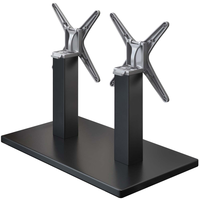 MADRID | Bistro Lounge Dobbel Bordramme | Svart | Høyde: 36 cm | Søyle: 8 x 8 cm | Base: 40 x 70 cm | Sammenleggbar