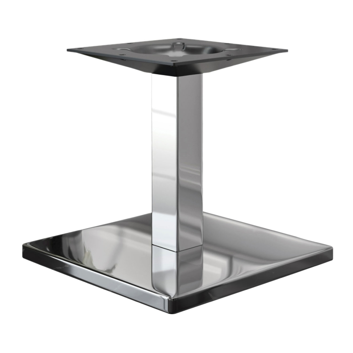 MADRID | Bistro lounge bordramme | Rustfritt stål | Høyde: 36 cm | Søyle: 8 x 8 cm | Bunn: 45 x 45 cm