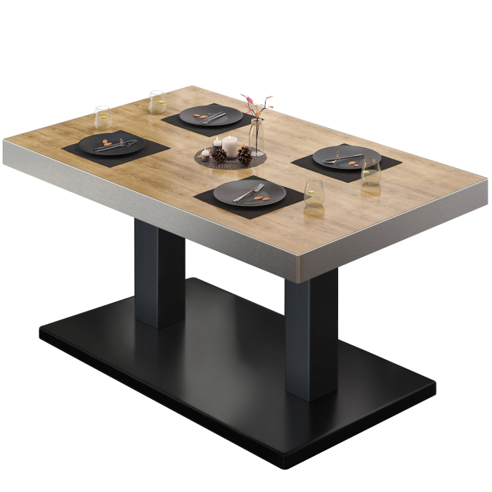 BM | Bistro salongbord | B:D:H 130 x 80 x 41 cm | Eik / Sort