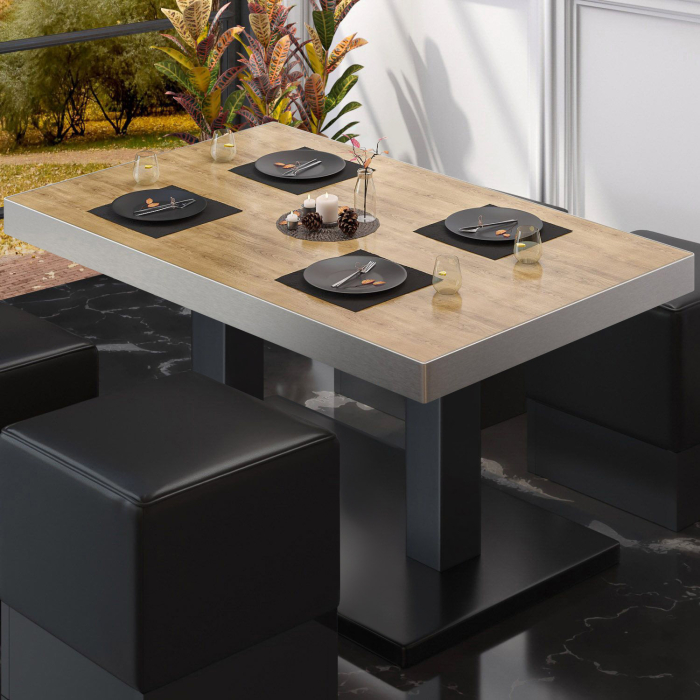 BM | Bistro salongbord | B:D:H 130 x 80 x 41 cm | Eik / Sort