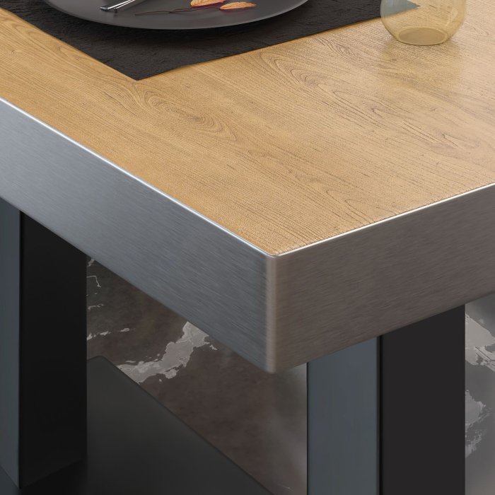 BM | Bistro salongbord | B:D:H 130 x 80 x 41 cm | Eik / Sort