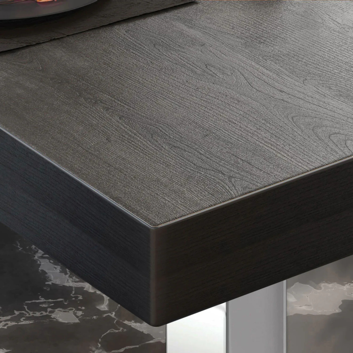 BM | Bistro salongbord | B:D:H 60 x 60 x 41 cm | Wenge / rustfritt stål