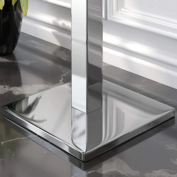 BM | Bistro salongbord | B:D:H 60 x 60 x 41 cm | Wenge / rustfritt stål