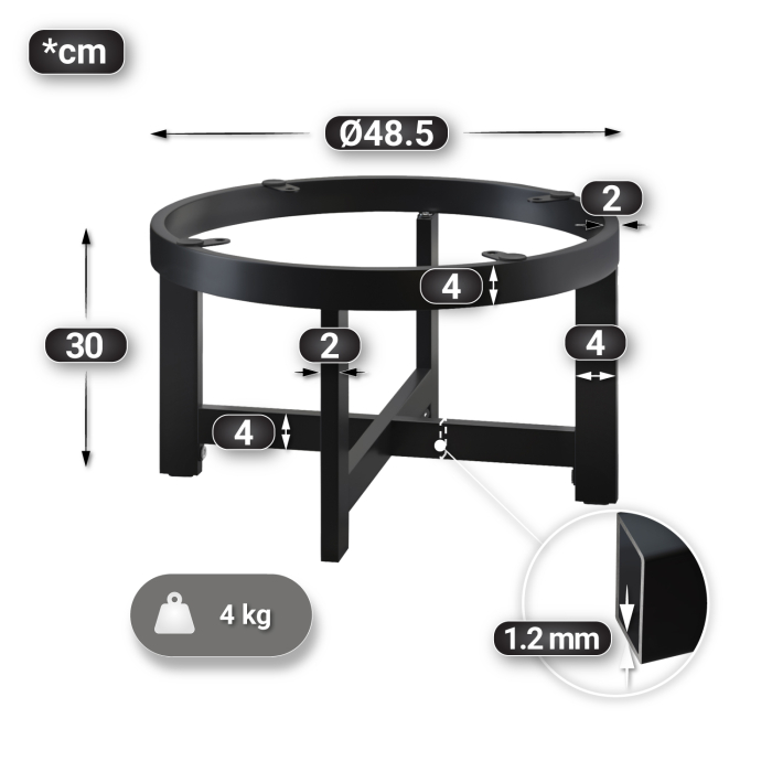 BO | Bistro Lounge Table | Ø60xH32cm | 25mm | Hvid Marmor/ Sort BO | Bistro Lounge Table | Ø60xH32cm | 25mm | Hvid Marmor/ Sort
