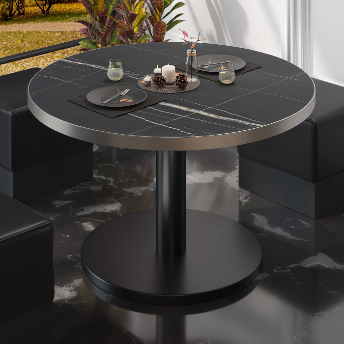 BN | Bistro-loungebord | Ø:H 60 x 36 cm | sort marmor / sort BN | Bistro-loungebord | Ø:H 60 x 36 cm | sort marmor / sort