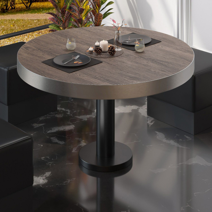 BML | Bistro-loungebord | Ø:H 60 x 41 cm | Lys Wenge / Sort