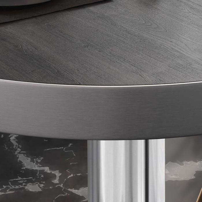 BML | Bistro-loungebord | Ø:H 60 x 41 cm | wenge / rustfrit stål BML | Bistro-loungebord | Ø:H 60 x 41 cm | wenge / rustfrit stål