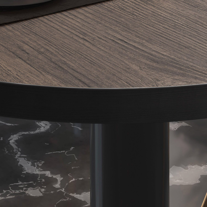 BN | Bistro-loungebord | Ø:H 70 x 36 cm | Lys Wenge / Sort