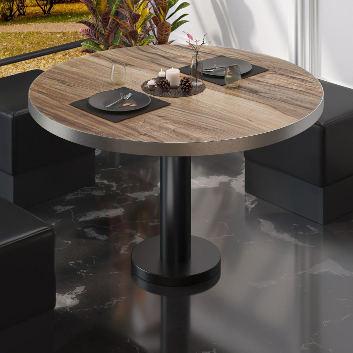BML | Bistro-loungebord | Ø:H 70 x 38,5 cm | Sheesham / Sort BML | Bistro-loungebord | Ø:H 70 x 38,5 cm | Sheesham / Sort