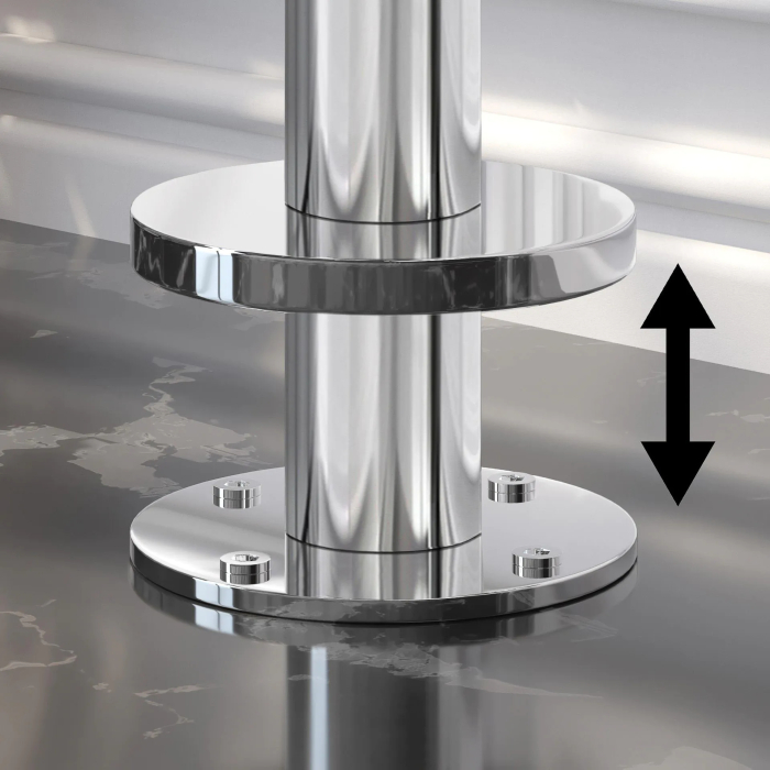 BML | Tavolo lounge Bistro | Ø:H 70 x 41 cm | Wengé chiaro / acciaio inox