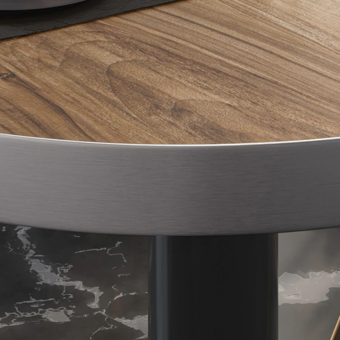 BML | Bistro salongbord | Ø:H 70 x 41 cm | Sheesham / Svart BML | Bistro salongbord | Ø:H 70 x 41 cm | Sheesham / Svart
