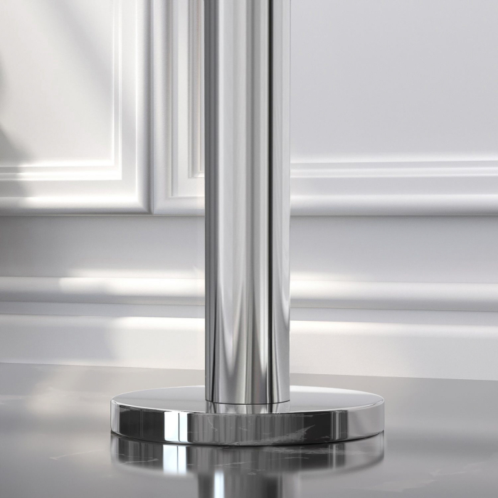 BML | Tavolo lounge Bistro | Ø:H 70 x 41 cm | Marmo bianco / acciaio inox