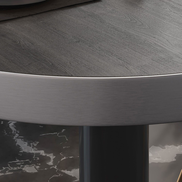 BML | Bistro salongbord | Ø:H 80 x 41 cm | Wenge / Svart