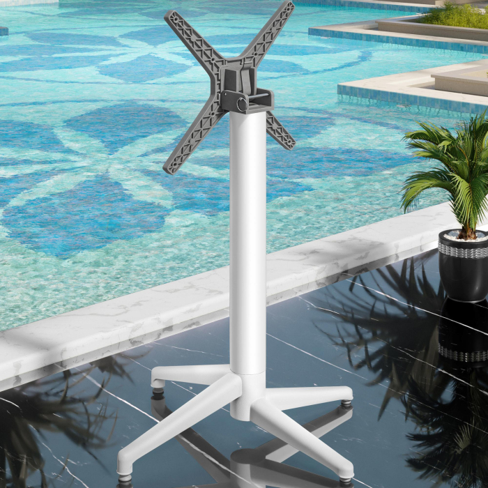 WAP | 31259 | W:D:H 60 x 60 x 109 cm | White marble
 / White | Quadratisch | Klappbar