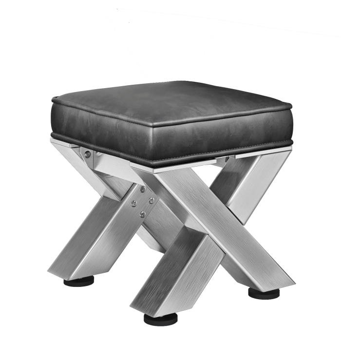 JUANA | Sedia da bar Bistro | B:H 40 x 51cm | Acciaio inossidabile/ Antracite