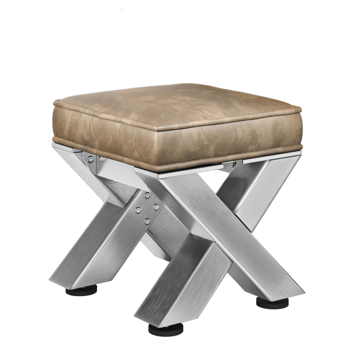 JUANA | Bistro Siedzisko | W:H 40 x 51cm | Stal nierdzewna / Taupe