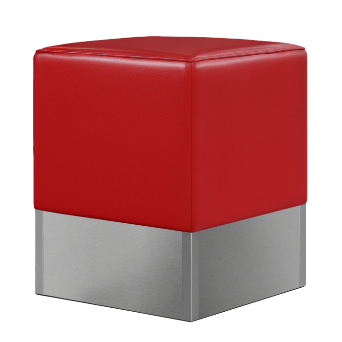 CUBO | Bistro Cube Seat | Red | Leather