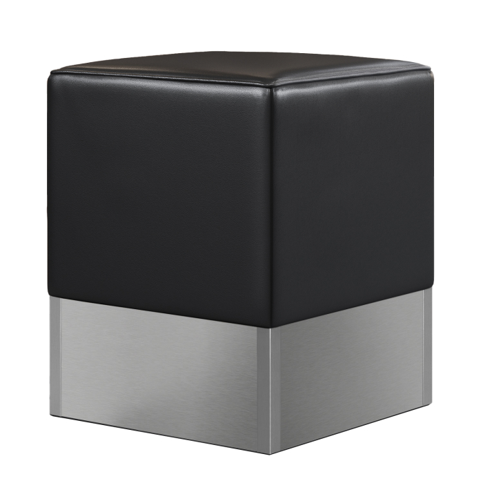 CUBO | Cube puf | Sort | Læder