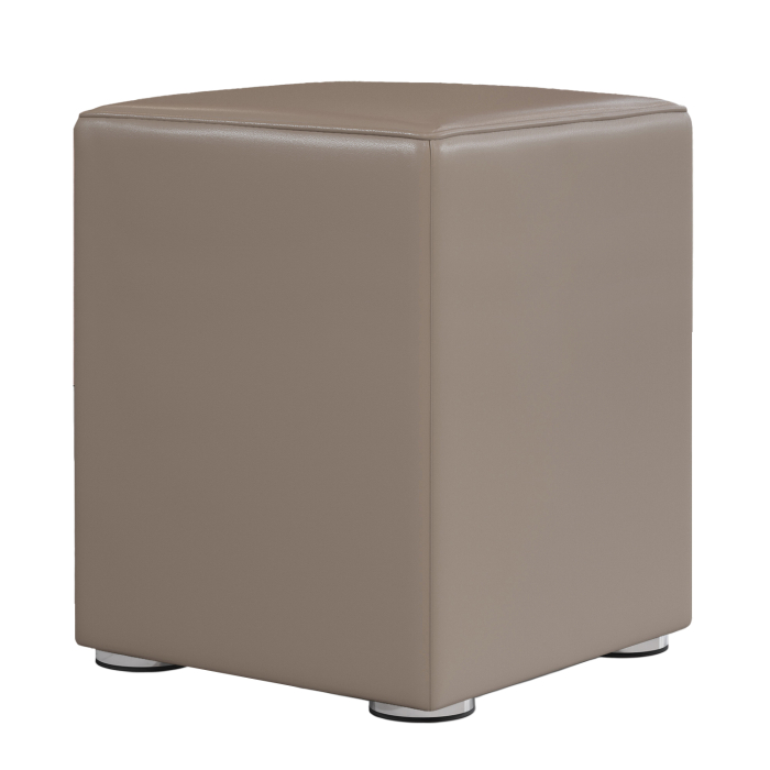 CUBO FULL | Pouf cubo | Taupe | Pelle