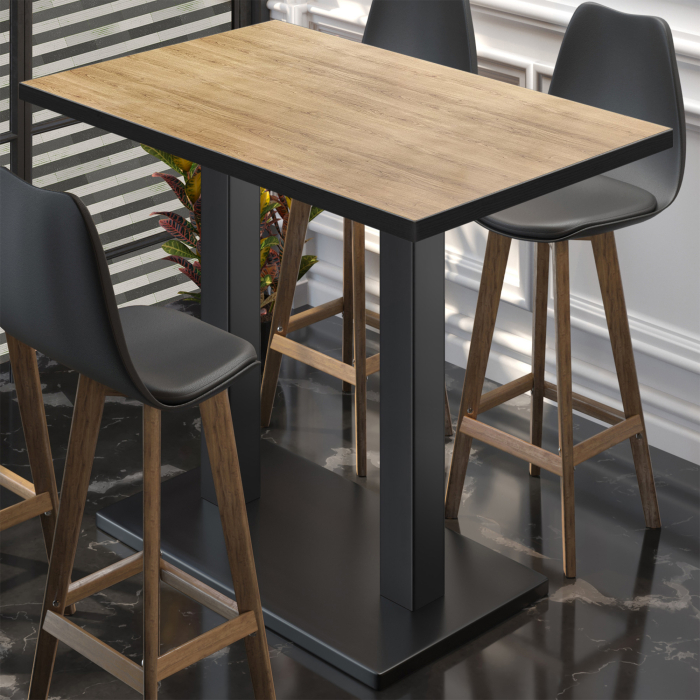 BM | Bistro Ståbord | 110 x 60 x 108 cm | Rektangulär | Svart kant | Ek / Svart