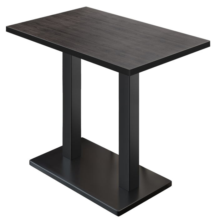 BM | Bistro Stehbord | 130 x 80 x 108 cm | Rektangulær | Svart kant | Wenge / Svart BM | Bistro Stehbord | 130 x 80 x 108 cm | Rektangulær | Svart kant | Wenge / Svart